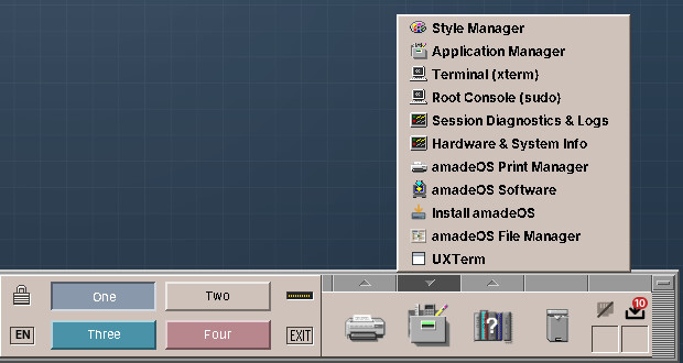 The Tools drawer: fixed entries first, then the installed Settings and System applications