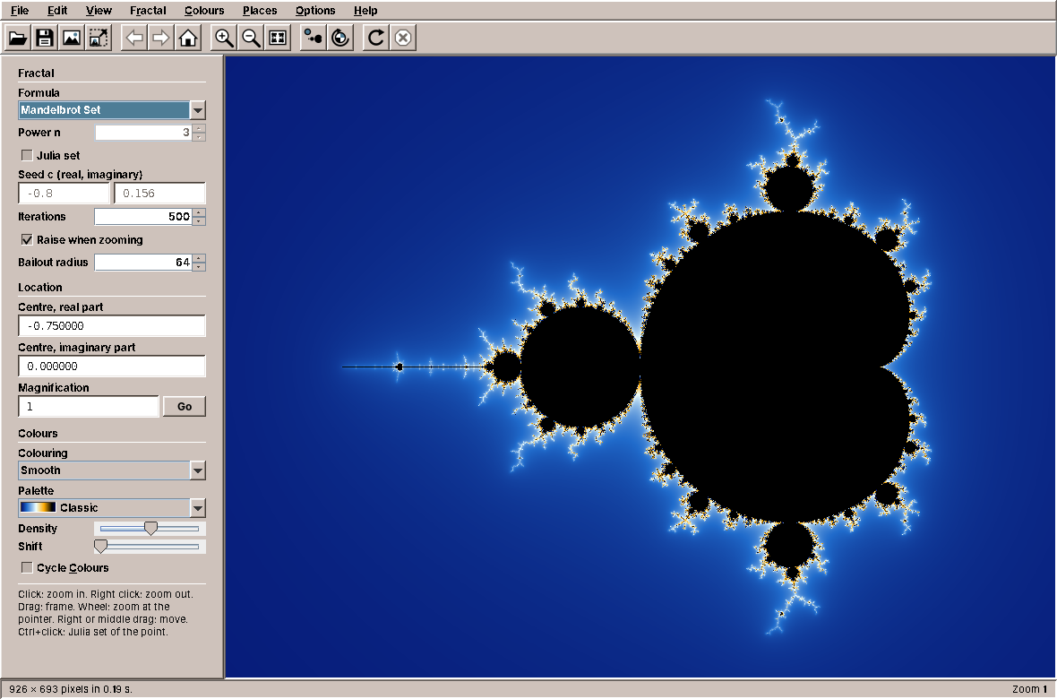 amade-fractals with the Mandelbrot set