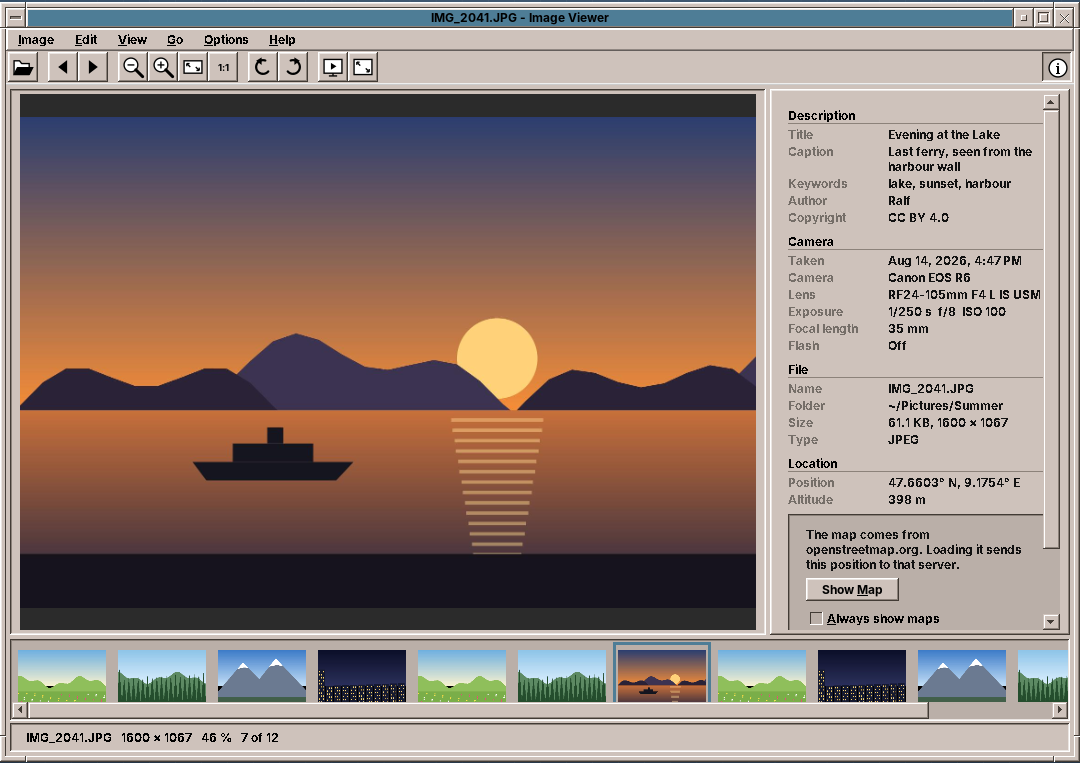 amade-imageviewer with the sidebar