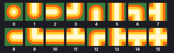 The sixteen flame pieces
