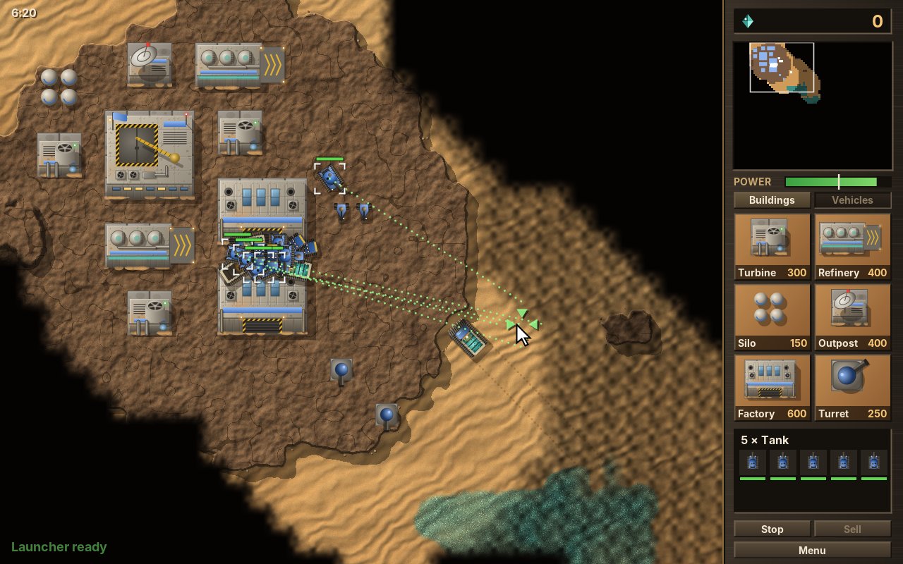 A base after six minutes, five tanks sent off