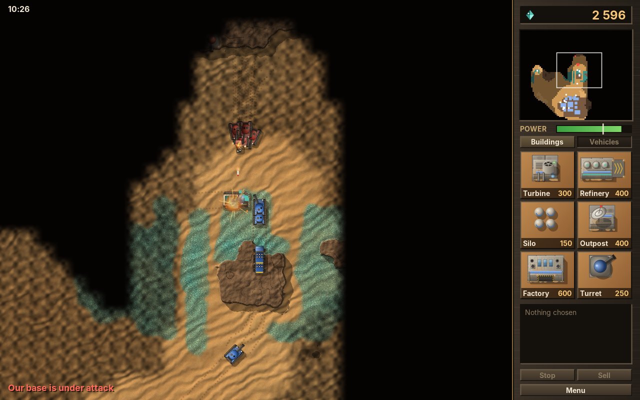 A fight at the edge of the base