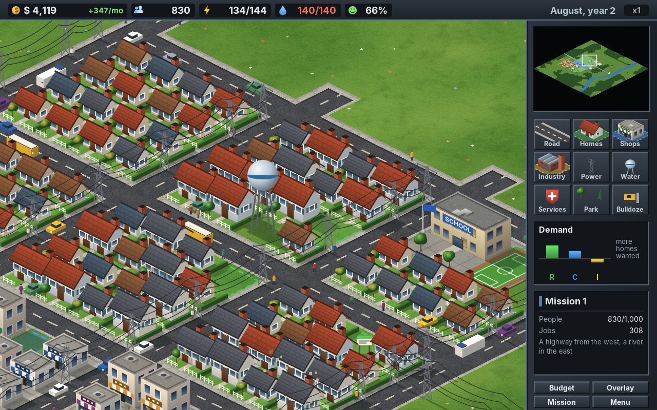 The town close up
