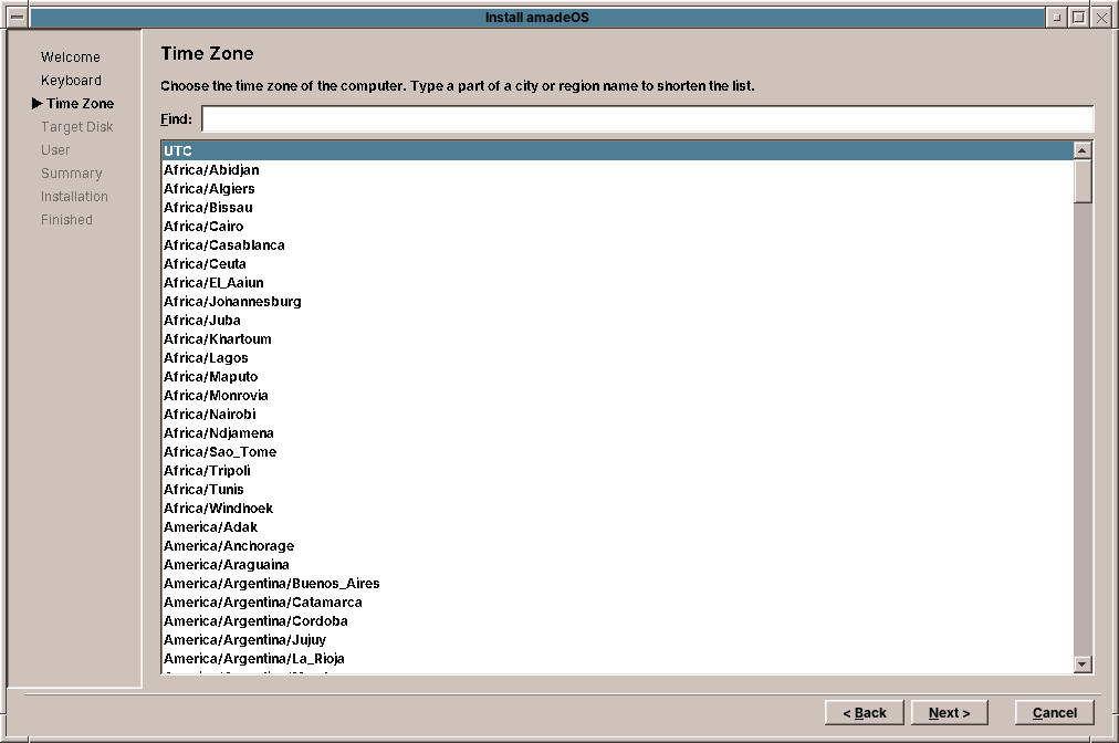 The Time Zone page