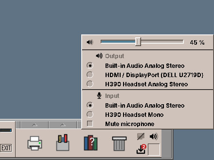 The menu of the sound cell
