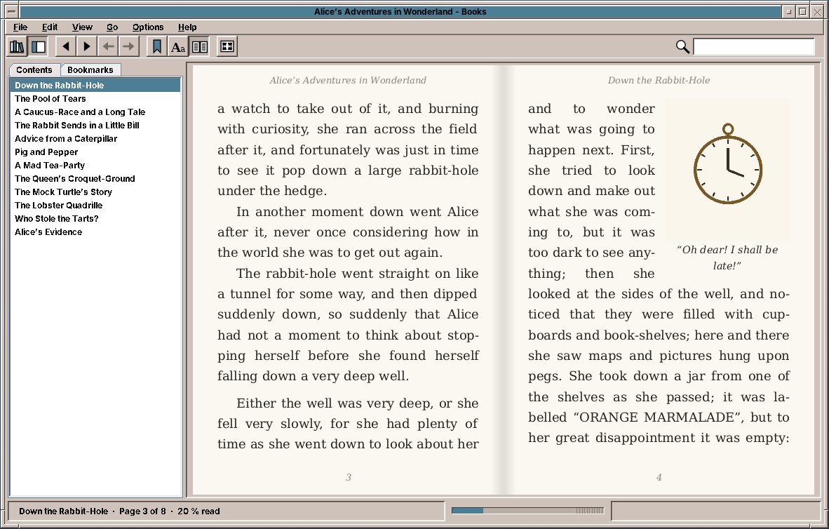 Two pages of a book with the table of contents